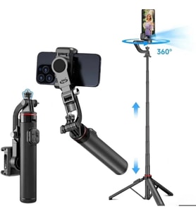 Akıllı Yüz Takip Özellikli Kameralı Kumandalı Canlı Yayın Selfi Çubuğu Gimbal Tripod
