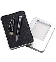 Kişiye Özel Siyah Kutulu 32 GB Usb Kalem