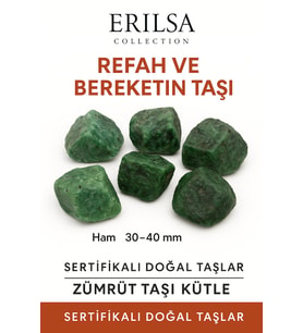 Sertifikalı Ham İşlenmemiş Zümrüt Taşı Kütle – El Taşı Kalpten Gelen Şifa ve Ruhsal Yenilenme (Çok Renkli)