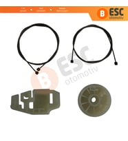 Renault Modus 2003-2008 Makyajsız Kasa 8200277578 İçin Elektrikli Ön Sağ Kapı Cam Kriko Tamir Seti