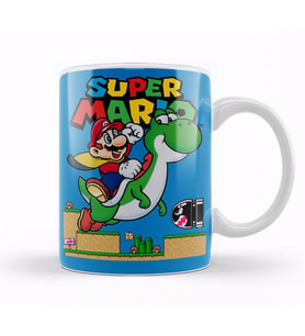 Süper Mario  E Yoshi Kupa Bardak Porselen