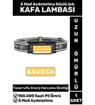 Profesyonel Kamp Avcı Balıkçı Deprem Güçlü Işık 5 Mod Aydınlatma Şarjlı 50 LED KAFA LAMBASI