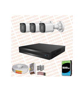 Provzen Rivo Dahua 3 Kameralı Full HD Güvenlik Kamerası 500GB