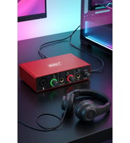 Midex GLX-500 PRO-HD 2 Giriş 2 Çıkış USB Stüdyo Ses Kartı Kulaklık ve XLR Kablo
