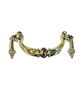 Dekoratif Zamak Üzümlü Kulp - 64mm, Sarı, 1 Adet