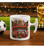BK Gift Portekiz Taraftar Temalı Dünya Futbol Kupası Tasarımlı Hammer Kupa Bardak