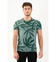 Maraton Regular Erkek Bisiklet Yaka Haki T-shirt