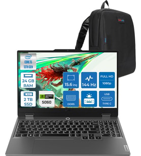 Lenovo Loq 15IRX10 Intel® Core I5-13450HX 24GB Ddr5 2tb SSD 15.6" 8GB/RTX5060 100W (1920X1080) IPS 300NITS 144Hz, G-Sync® Freedos Gaming BILG.83JE00JMTRF04+ZETTAÇANTA