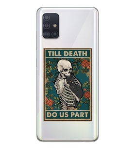 Samsung Galaxy A71 Uyumlu Till Death Tarot Kart Tasarımlı Şeffaf Telefon Kılıfı