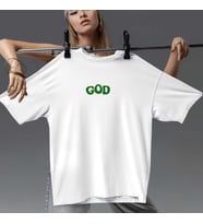 Dijital Baskılı Unisex Tshirt, Günlük Kullanıma Uygun Pamuklu Regular Tshirt (Beyaz)