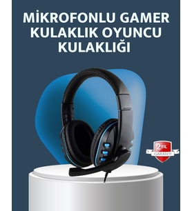 Stereo Mikrofonlu Kablolu Oyun Kulaklığı – Konforlu ve Net Ses İletimi