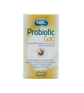 Probiotic Gold Probiyotik, Lif ve Vitamin İçeren Takviye Edici Gıda 20 Toz Saşe