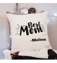 En İyi Anne ( Best Mom ) Tasarımlı Yastık Kişiye Özel