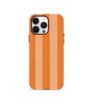 iPhone 14 Pro Max Vorian Çift Katmanlı Kılıf Orange Cream Stripe