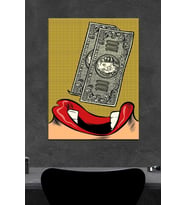 Dolar Yutan Ahşap Poster (27x18)
