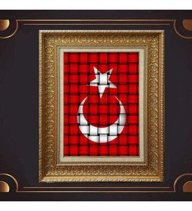 Gold Altın Kalın Çerçeveli Paspartulu Tablo c48