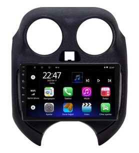 Nissan Micra 9 inç Android Navigasyon ve Multimedya Sistemi Siyah Çerçeve 2011-2013