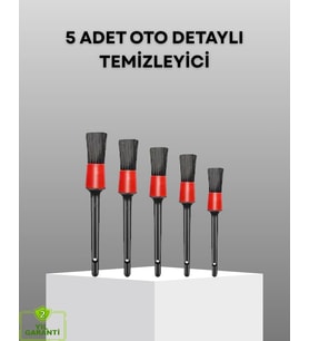 5 Parça Detay Temizlik Fırçası Seti Jant Motor Havalandırma İç Dış Temizlik