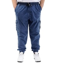 Mode XL Büyük Beden Erkek Kot Jogger Kargo Cepli TORONTO 23917 Mavi