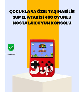 400 Oyunlu Taşınabilir Retro El Konsolu