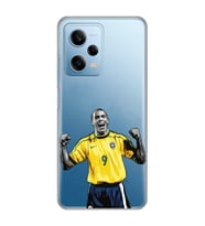 Redmi Note 12 Pro 5G Uyumlu Ronaldo Nazario Futbol Tasarımlı Şeffaf Telefon Kılıfı
