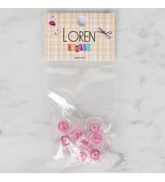 Crafts 8 Li Şeffaf Pembe Düğme - 260