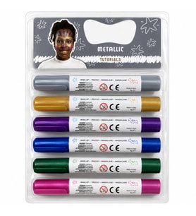 6 Gr. 6 Renk Metalik Yüz Boyası 43155