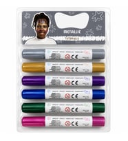 6 Gr. 6 Renk Metalik Yüz Boyası 43155