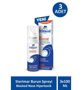Burun Spreyi Blocked Nose Hipertonik 100 ml 3 Adet