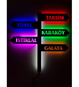 İstanbul Yön Tabela Led Işıklı Tablo