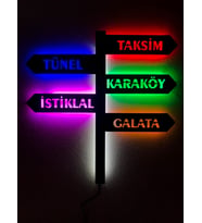 İstanbul Yön Tabela Led Işıklı Tablo