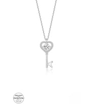 SWAROVSKİ TAŞLI  ZİRCONİA ANAHTAR 925 AYAR GÜMÜŞ KOLYE