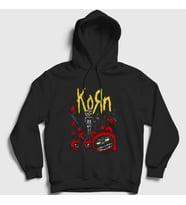 Presmono Unisex Siyah Forest Korn Kapüşonlu Sweatshirt 92038tt