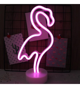 Flamingo Neon Gece Lambası (Pembe)