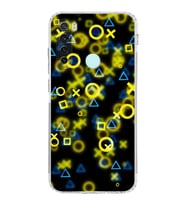 Xiaomi Redmi Note 8  Kamera Korumalı Kapak Semboller Tasarımlı Şeffaf  Kılıf