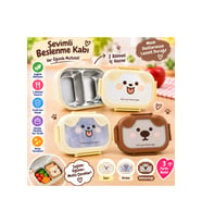 Paslanmaz Çelik Bölmeli Beslenme Kabı 1000 ML