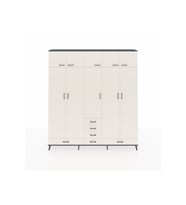Arges Gardrop 6 Raflı 6 Çekmeceli 4 Askılı 220x30x243 Antrasit-Aytaşı