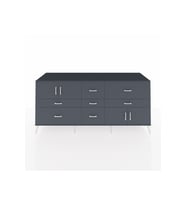 Kronos Konsol 3 Raflı 7 Çekmeceli 4 Kapaklı 220x59x99 Antrasit-Antrasit/Antrasit