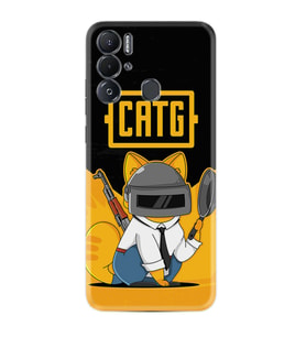Tecno Pova Neo Kılıf Silikon Desen Özel Seri Cat G 1677