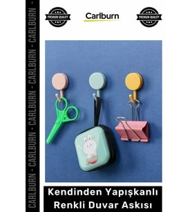 #Askılık Dekoratif Çok Amaçlı Pratik Güçlü Mutfak Askı Seti Kendinden Yapışkanlı Renkli Duvar Askısı