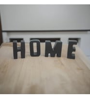 Home Yazısı Ev Dekoratif Obje Biblo siyah