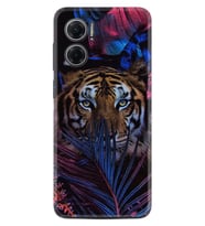 Xiaomi Redmi Note 11E Kılıf Resimli Desenli Baskılı Silikon Flowers Tiger 1319