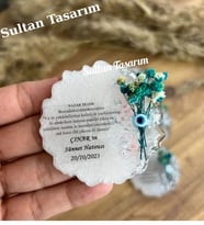 6 Cm- 20 Adet Söz Nişan Düğün Kız Erkek Bebek Yenidoğan Sünnet Hediyelik Buzdolabı Magneti (Mavi)