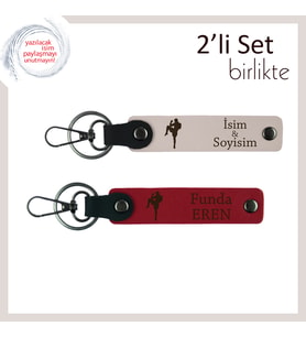 Kız Kardeşe İlham Veren Doğum Günü Hediyesi, Tekvando Figürlü Yazı Eklenebilir Set, Pudra-Kırmızı