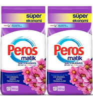 Peros Matik Toz Çamaşır Deterjanı 20KG Yıldız Çiçeği (Beyaz ve Renkliler) (134 Yıkama) (2PK*10KG)