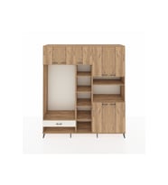 Hyperion Dolap 11 Raflı Tek Çekmeceli 7 Kapaklı 220x44x243 Çam-Çam/Aytaşı