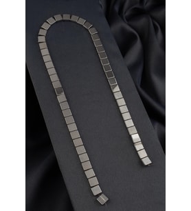 Hematit Doğal Taş Parlak Gümüş Kare Kesim 8x8x3mm Dizi [AA]