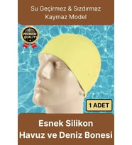 Premium Su Geçirmez Sızdırmaz Kaymaz Elastik Yüzme Şapkası Kaliteli Silikon Deniz Havuz Yüzme Bonesi