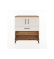 Arges Şifonyer 3 Raflı Tek Çekmeceli 2 Kapaklı 88x30x96 Çam-Aytaşı