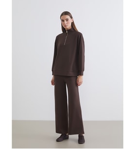 LCW EVERYDAY Kahverengi Beli Lastikli Geniş Paça Kadın Eşofman Altı